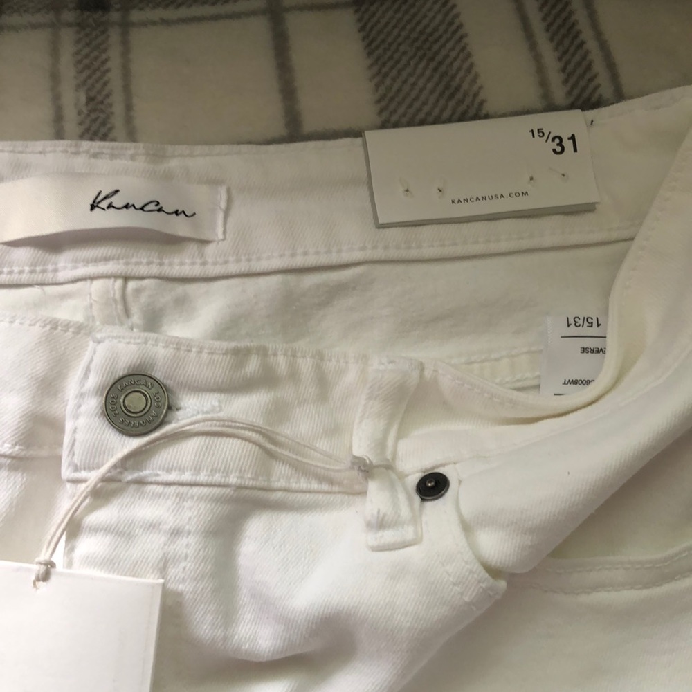 NWT Kancan White jeans size 15/31